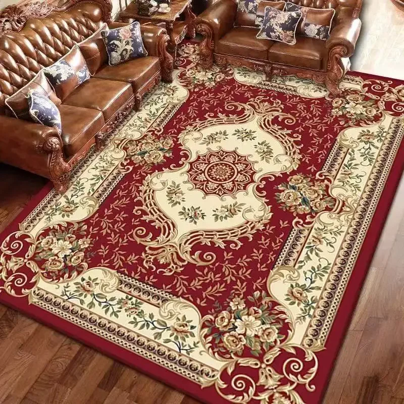 Multi Colors Exotic Persian Living Room Carpet Ethnic Style Bedroom Bedside Blanket By Mat Non-Slip And Easy To Clean