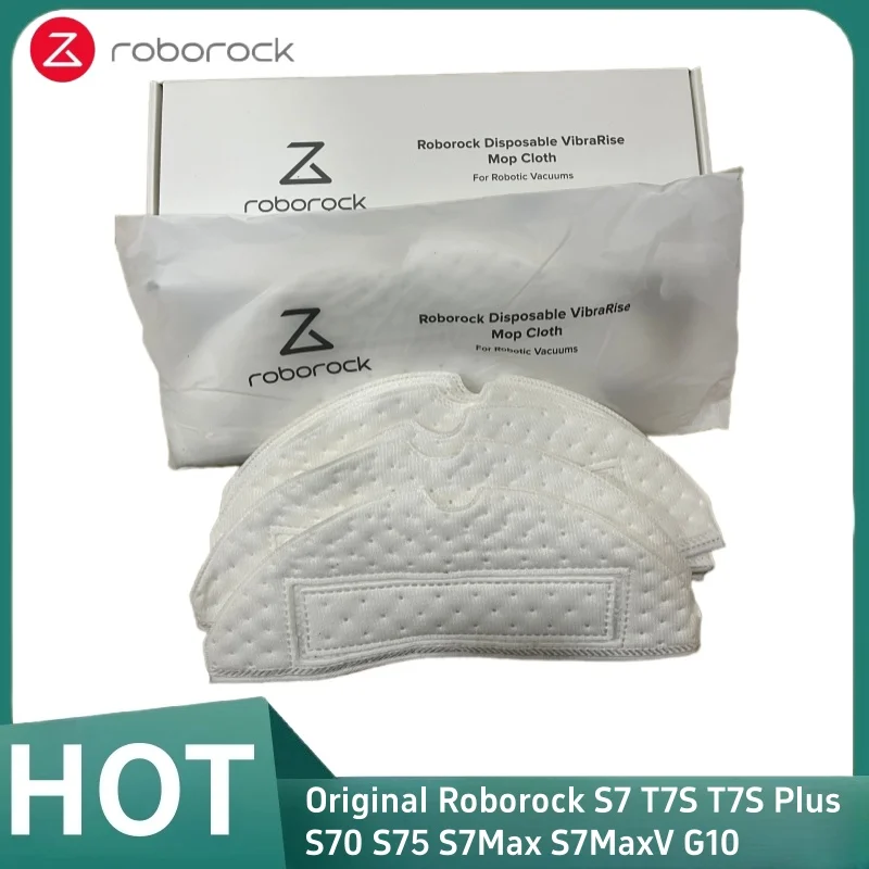 Disposable Mop Cloth Rags Original Roborock S7 T7S T7S Plus S70 S75 S7Max S7MaxV G10 Mopping Pad for Robot Vacuum Cleaner