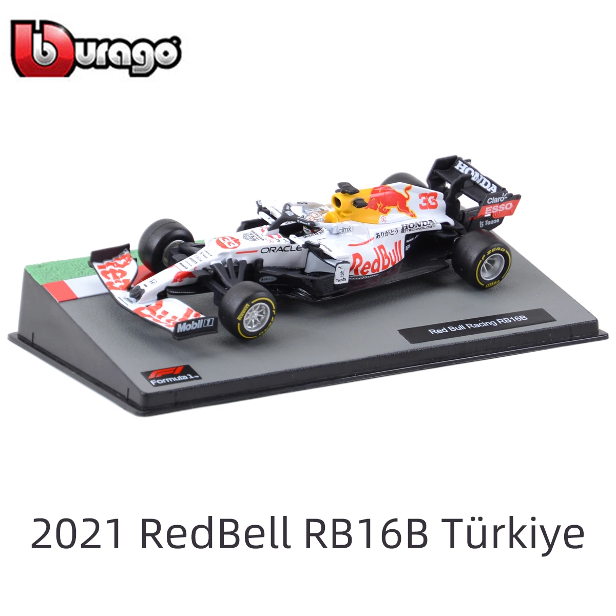 Bburago 1:43 2021 RedBell RB16B #11 #33 Turkey F1 Formula Car Static Die Cast Vehicles Collectible Model Racing Car Toys