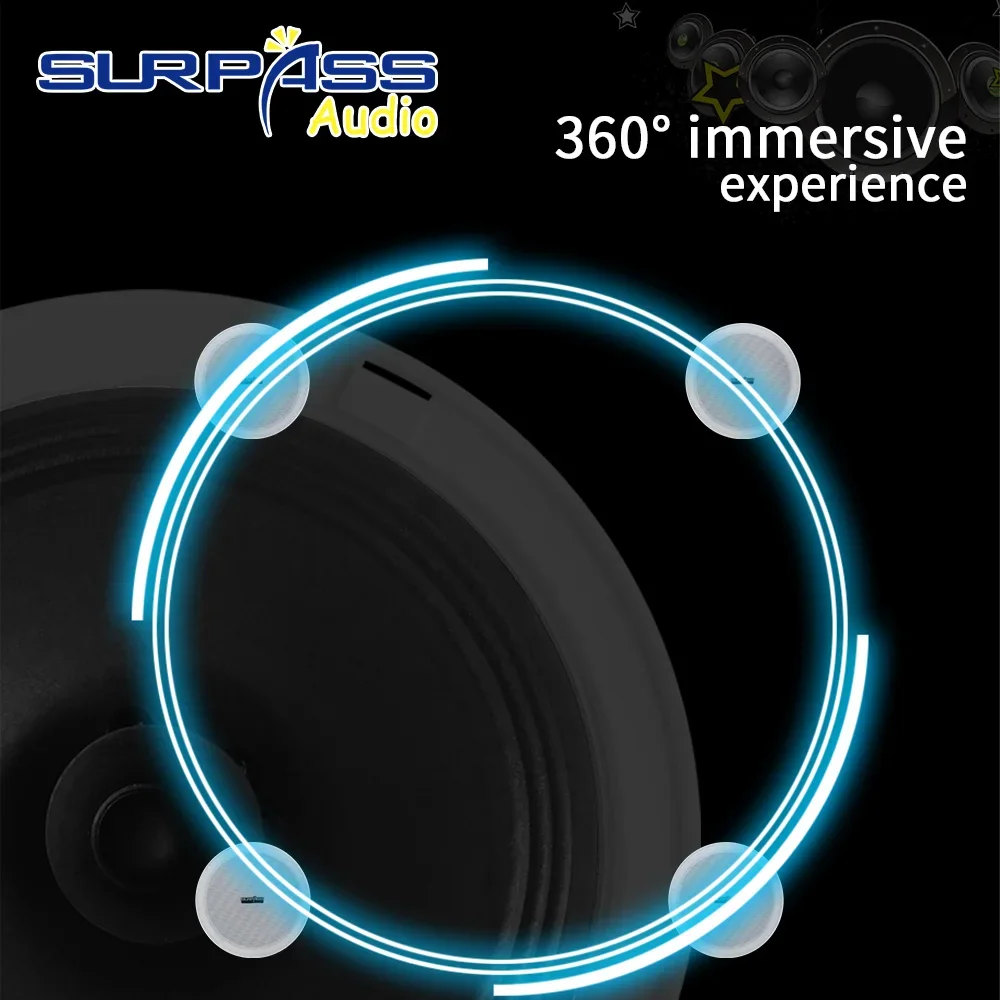 

Whole House Audio Music System 2Zone 7inch Screen Wall Amplifier 8 Ceiling Mount Speaker