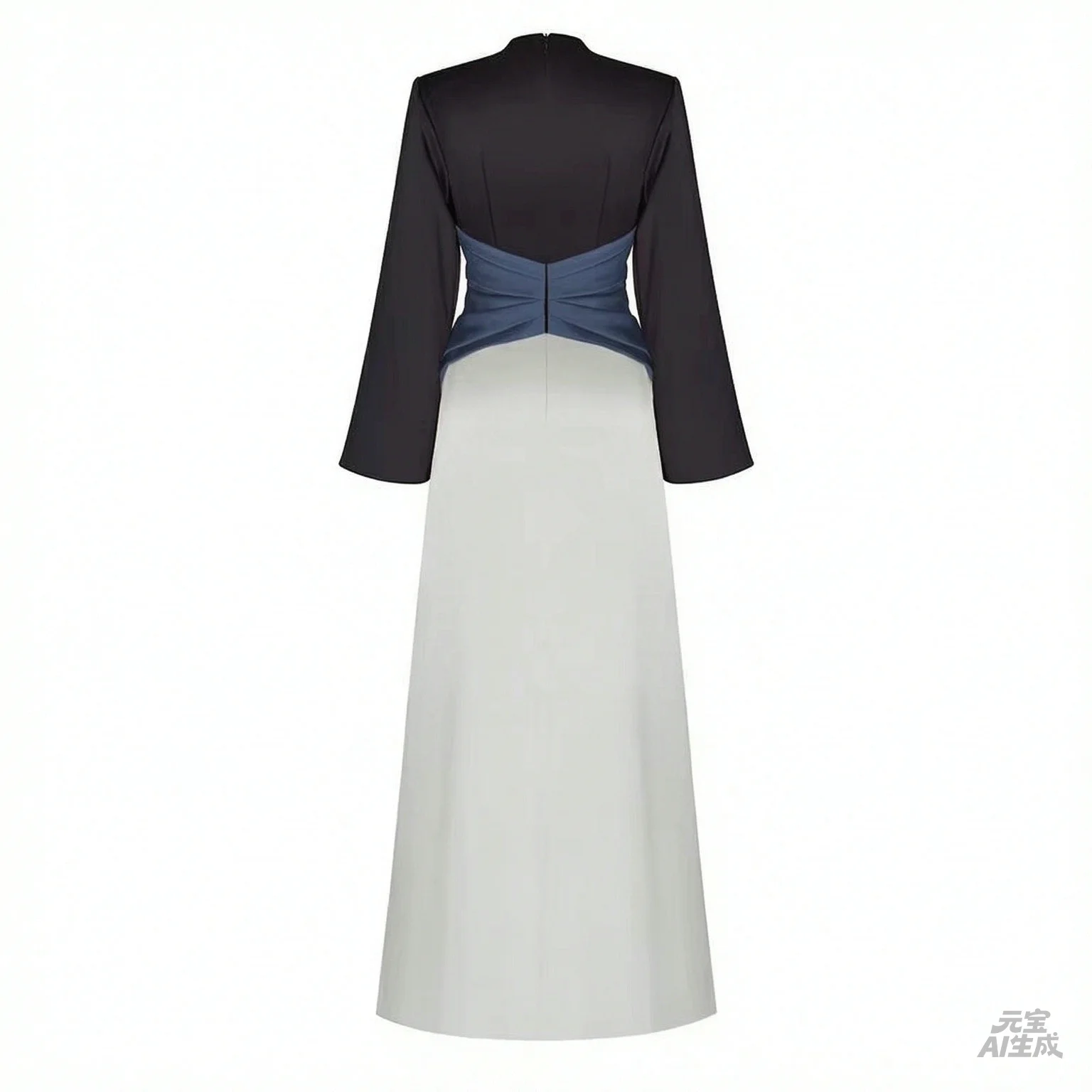 Customized Elegant Formal Gowns for Women Long Sleeves V Neck A Line Evening Party Dresses Floor Length Middle Split Wedding Gue view 2