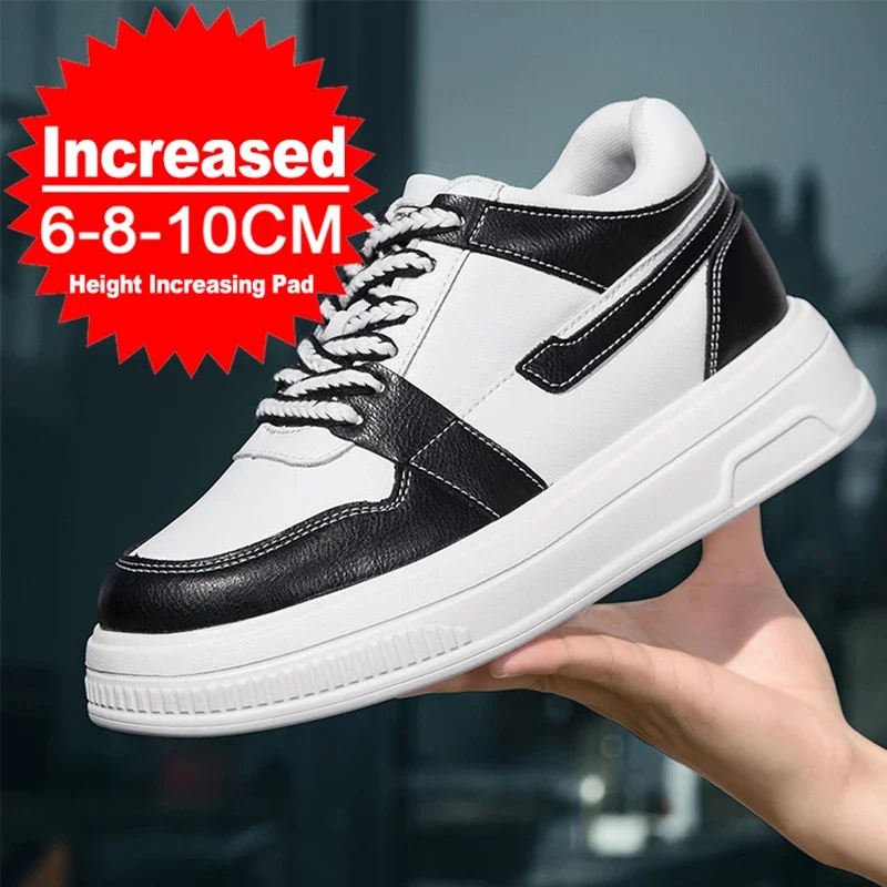New Outdoor Shoes Men Invisible Inner Height Increased 8/10CM Shoes Casual Shoes Men Sneakers Breathable Trendy Heighten Shoes