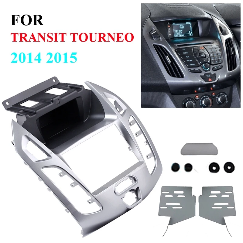 2 Din Car Fascia Radio Panel DVD Frame Install Kit for FORD Transit Connect, Tourneo Connect 2014