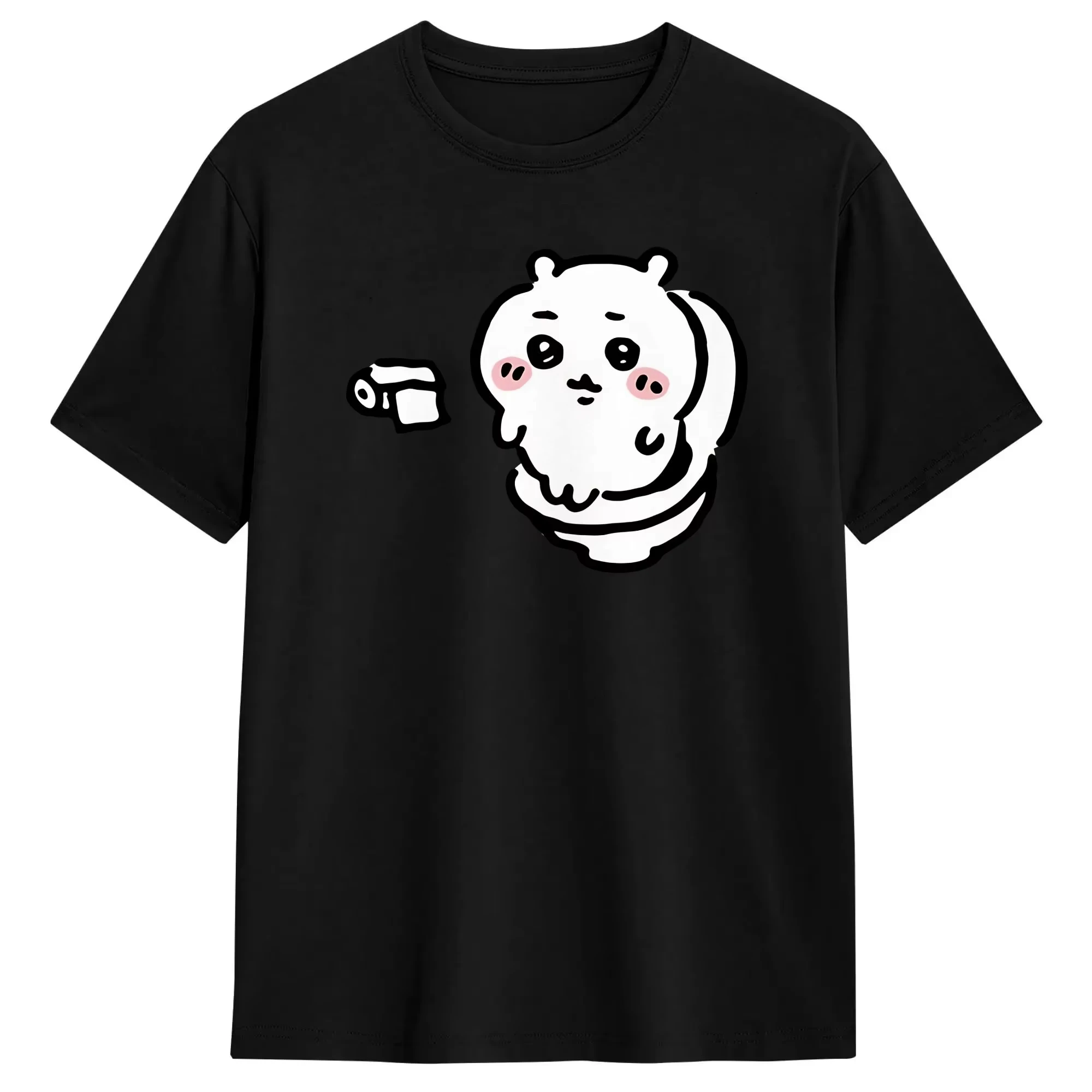 Chiikawa Cute Kawaii Anime Starry Tee Men's Women's Black Retro Cool Graphic Art Print Oversized Short Sleeve Streetwear Top
