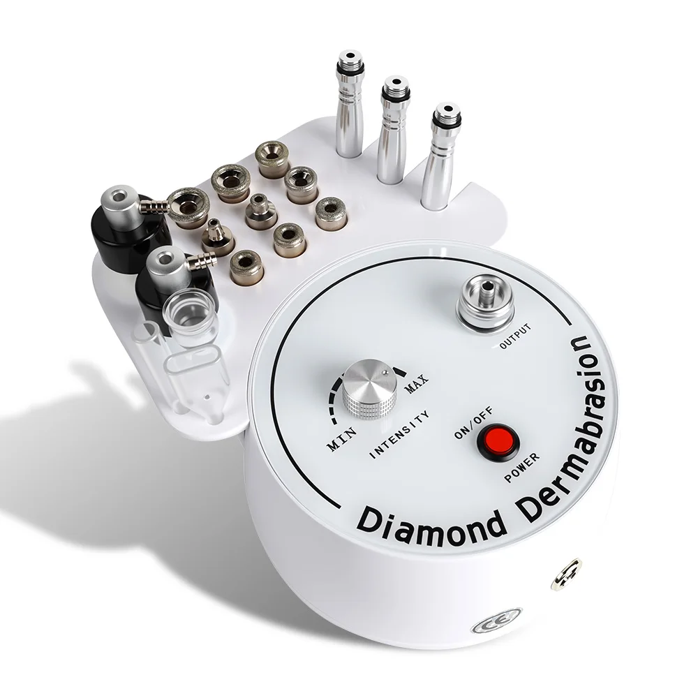 Professional 3 in 1 Diamond Dermabrasion Machine featuring Diamond Microdermabrasion, Spray Bottle Hydration, and Vacuum Glass Tube Therapy for skin resurfacing, pore cleansing, blackhead removal, and facial rejuvenation. Ideal for beauty salons, spas, and aesthetic clinics. 3 in 1 Diamond Dermabrasion Machine