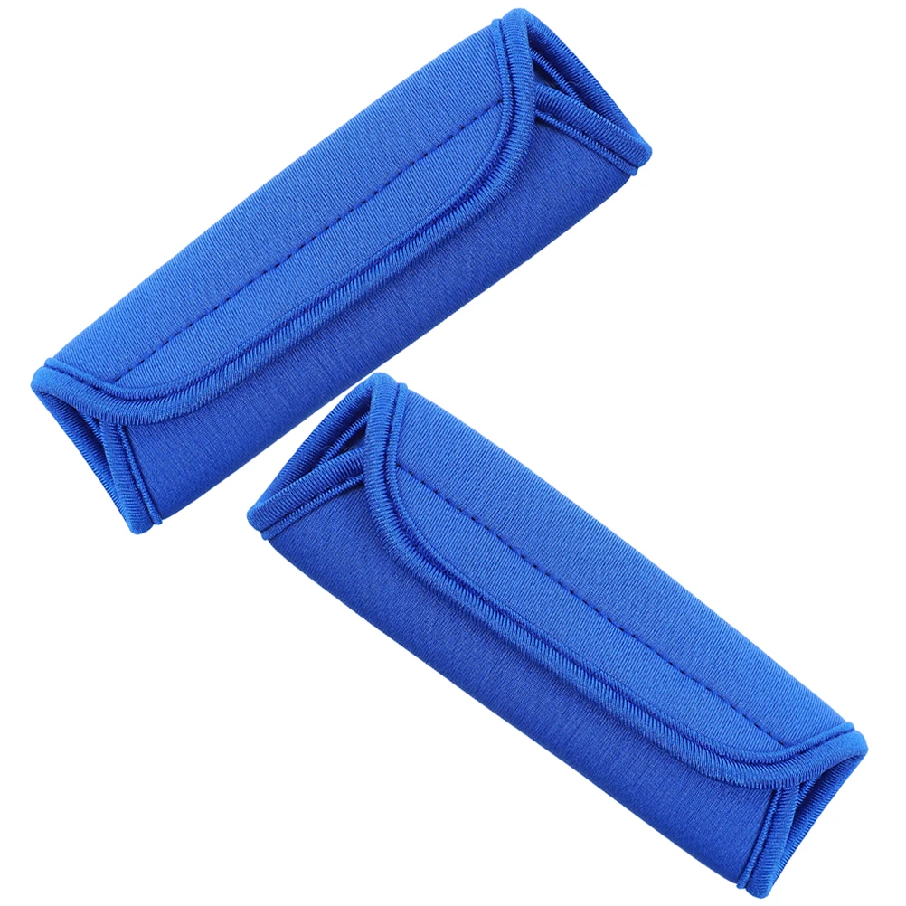 

2pcs Blue Armrest Protector Suitcase Handle Wrap Cover High Elastic Luggage Grips Travel Bag Sleeves Stroller Accessories