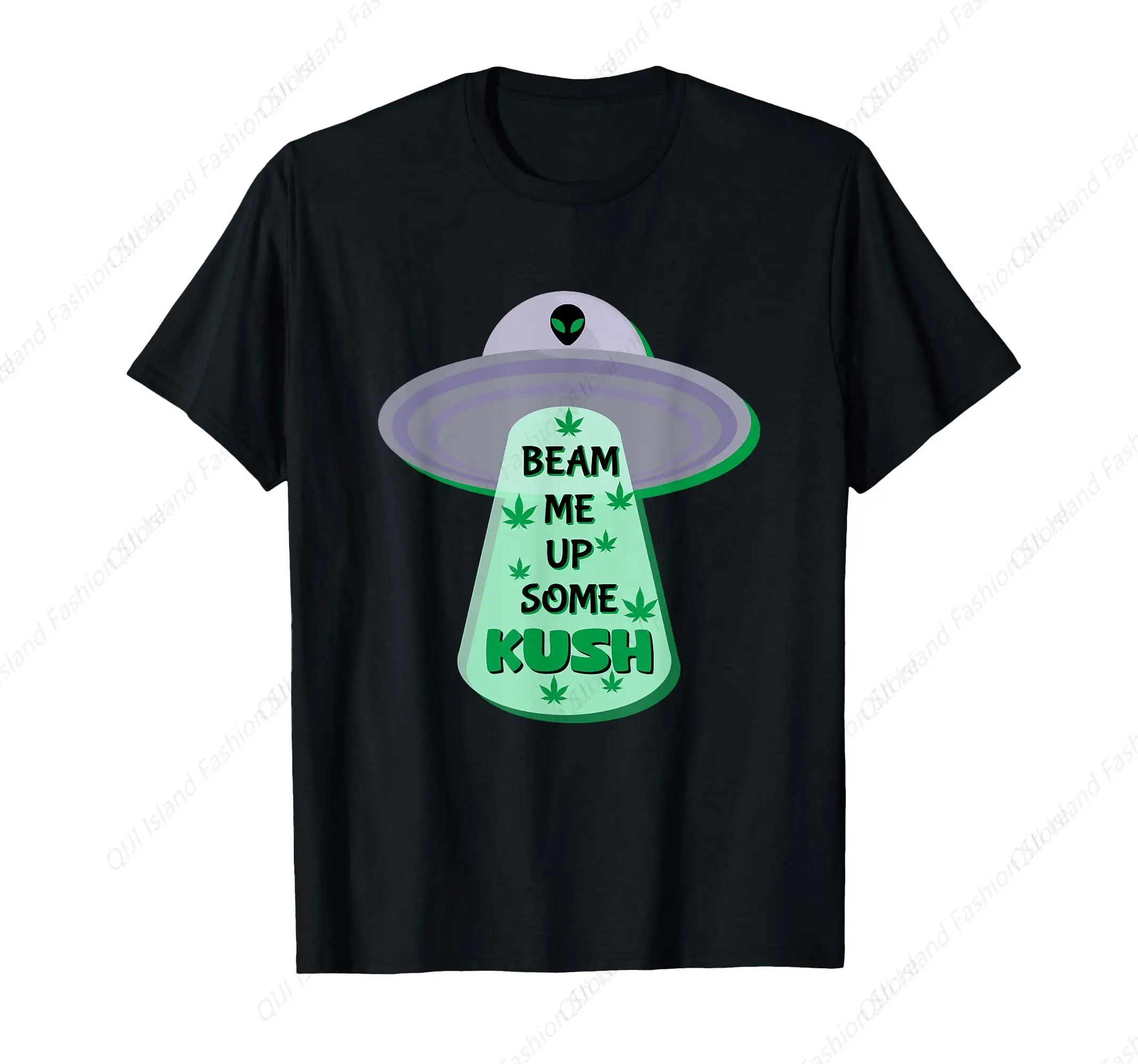 

Alien Weed Shirt Funny UFO Beam Me Up Some Kush Martians T-Shirt