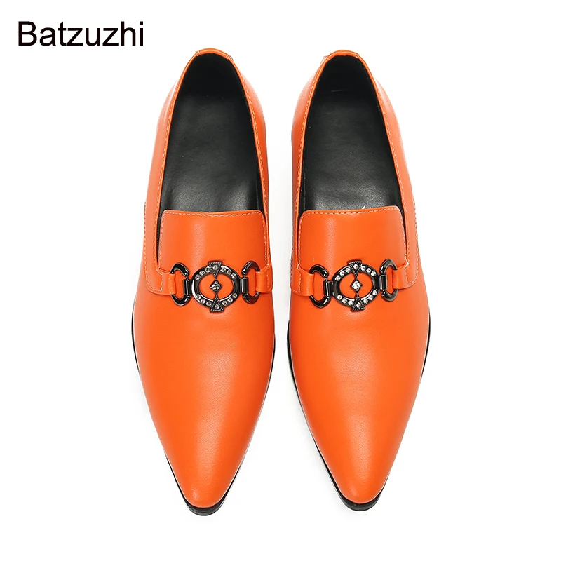 Batzuzhi Italian Handmade Mens Shoes Fashion Pointed Toe Formal Business Leather Dress Shoes Men Party, Wedding Shoes Male!