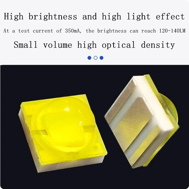 Ceramic 2525 Eutectic White Light Imitation Luminous High-Power LED Chip with Encapsulant White Resin 1-3W Lemon Yellow Red Chip