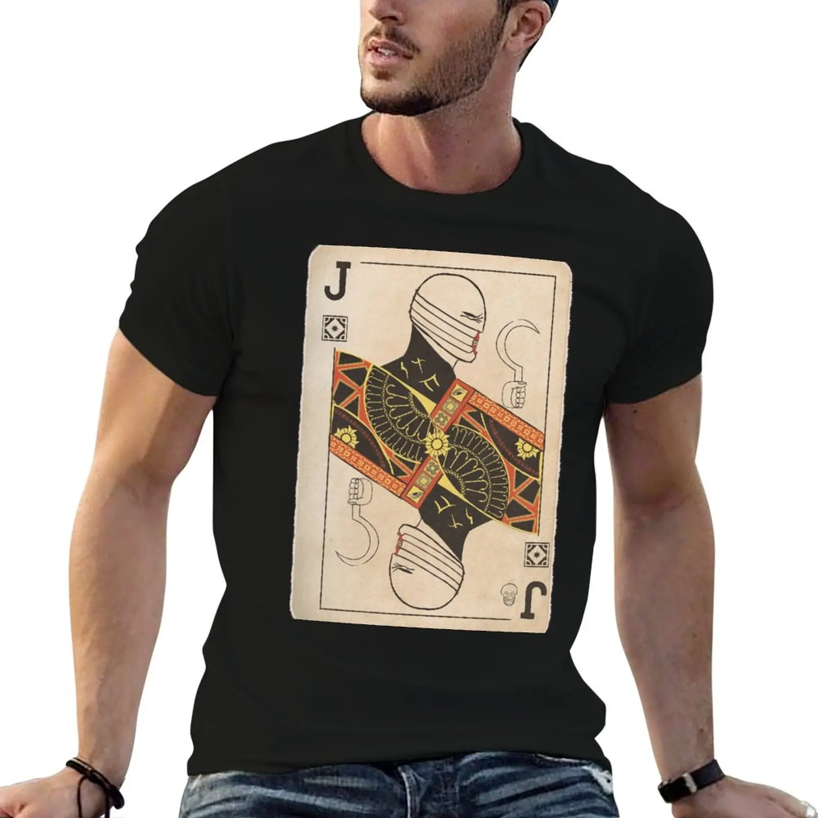 

Hellraiser Chatterer Cenobite Playing Card T-Shirt man t shirt graphic t shirt man cotton T-Shirt