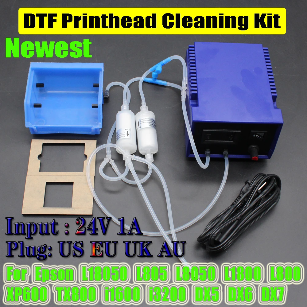 Printhead Cleaning Kit Tool Washer Circulation DTF Ink Cleaning Liquid Draw For Epson L18050 L8050 L1800 1390 4720 DX5 DX6 I3200