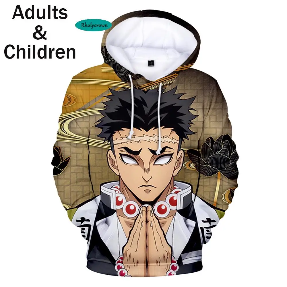 Oversized Demon Slayer 3D Hoodies Men Women Hoody Sweatshirts Kimetsu No Yaiba Hooded Polluvers 's Clothing Print