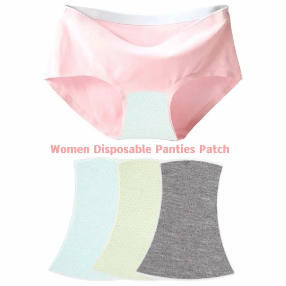 

12Pcs Seamless Women Disposable Panties Patch Traceless Cotton Crotch Underwear Briefs Stickers Lingerie Accessories Disposable