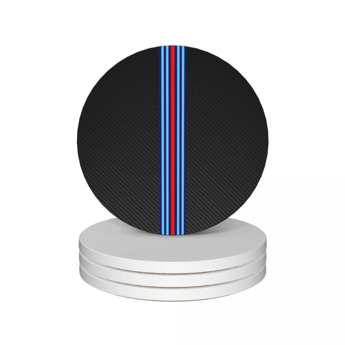 

Carbon Fiber Racing Stripes 15 Ceramic Coasters (Set of 4) for drinks set for ceramics Coasters