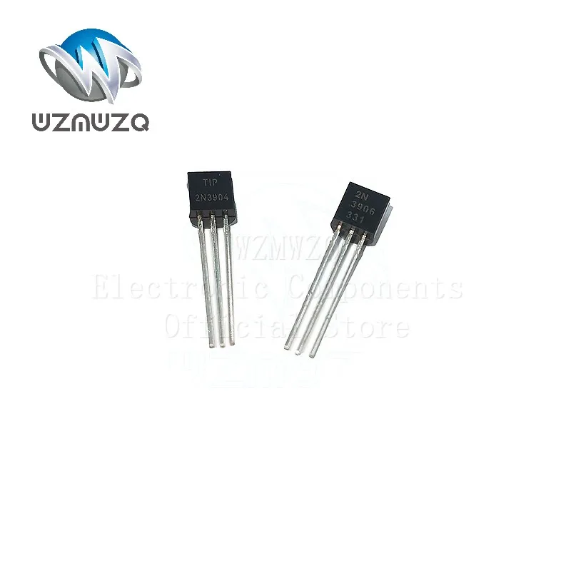 

25PCS/Lot triode 2N3906 2N3904 TO92 3904 3906 Power transistor in line PNP NPN New 3904 3906 TO-92