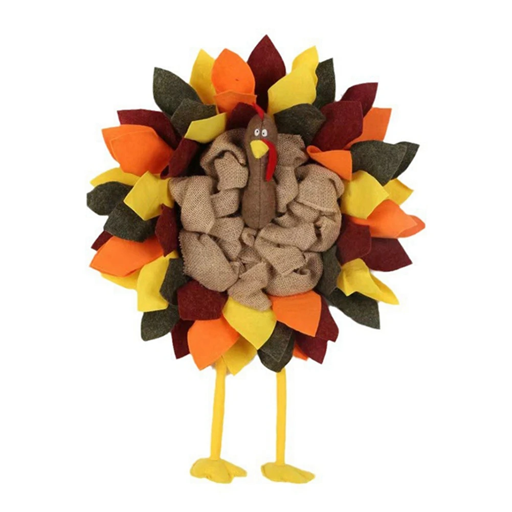 Thanksgiving Flower Plate Turkey Courtyard Door Hanging Halloween Bar Wall Decorations