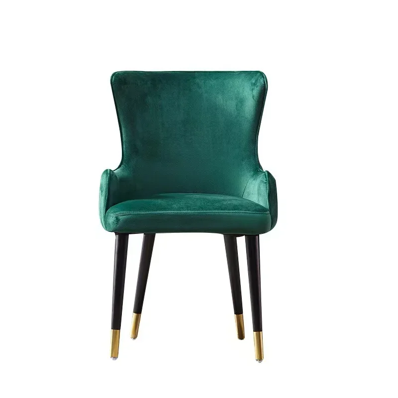 

z Post-Modern High Back Dining Chair Luxury American Solid Wood Bedroom Leisure Coffee Shop Hotel Reception Negotiating Chair