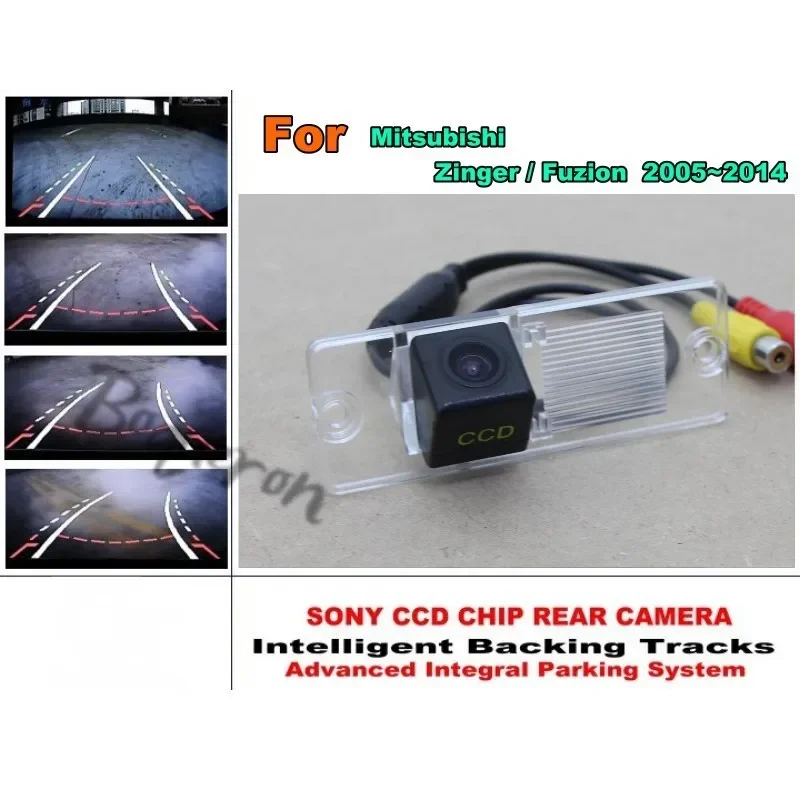 Car Trajectory Intelligent For Mitsubishi Zinger / Fuzion Car Reverse Tracks CCD HD Night Vision Rear View Camera