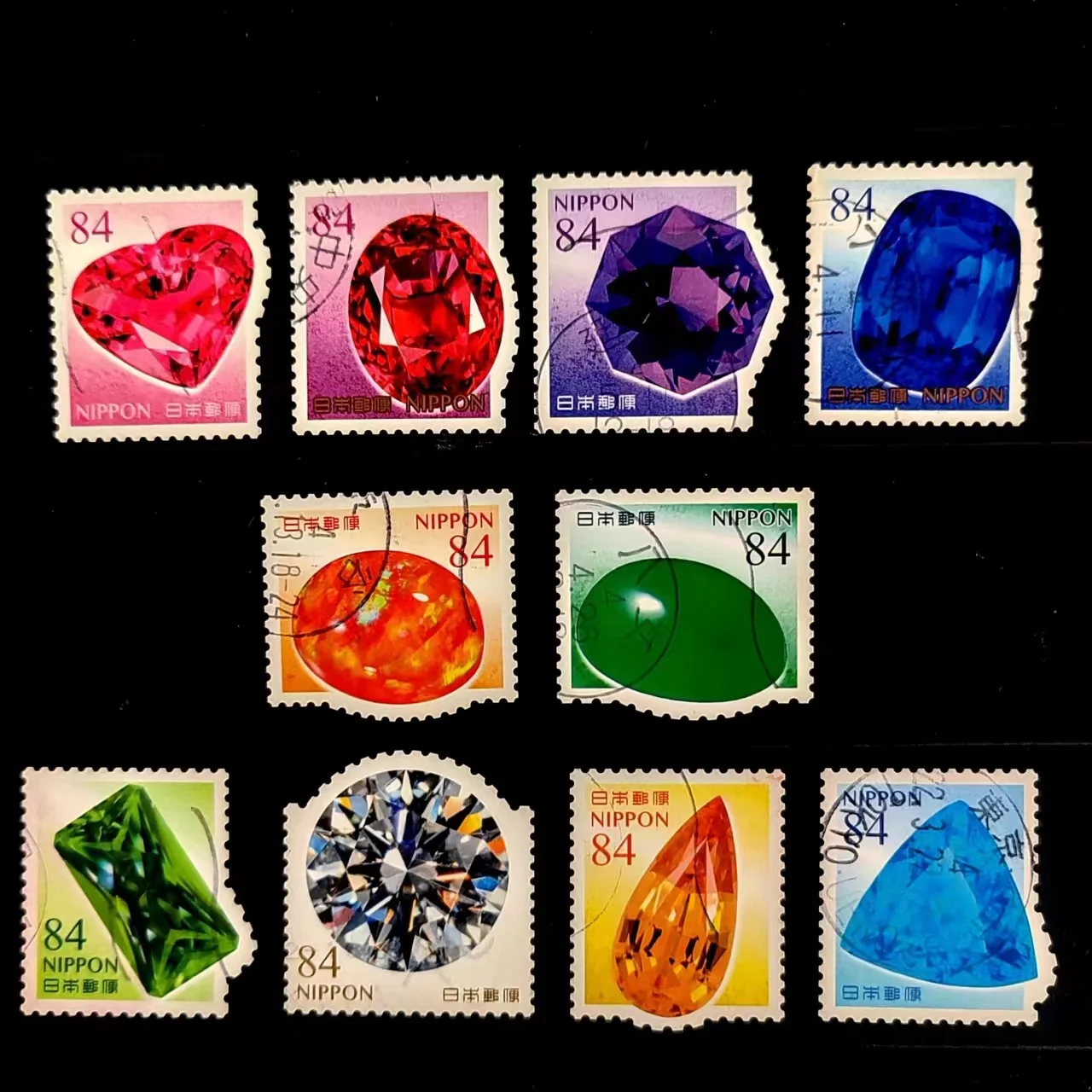 10Pcs/Set 2022 Japan Post Stamps G301 Jewelry, Mineral Resources