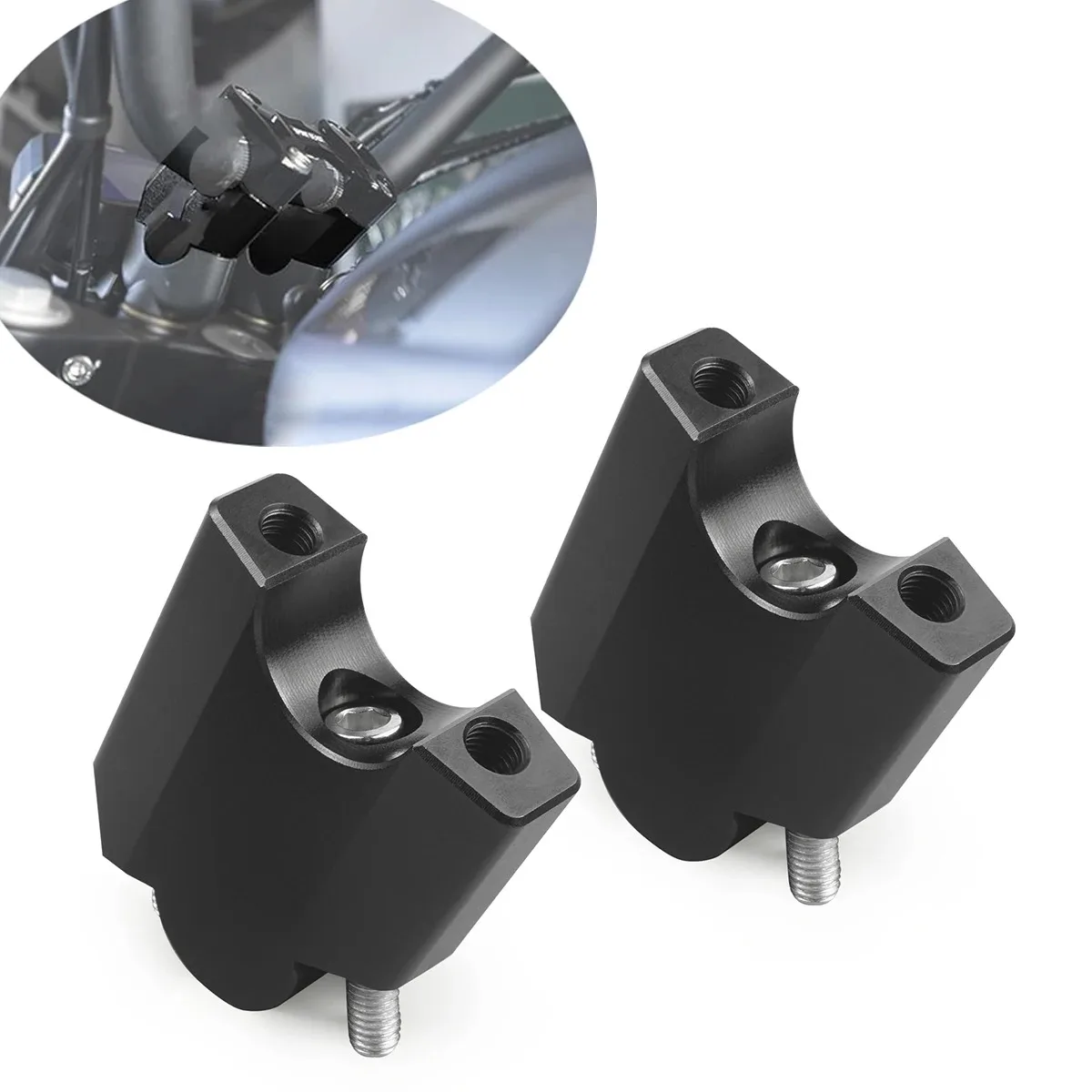 Motorcycle Aluminum 2" Rise 28mm Handlebar Risers for Yamaha Tenere 700 XT700Z 2019 2020 Tenere700 1-1/8" Handle Bar Risers