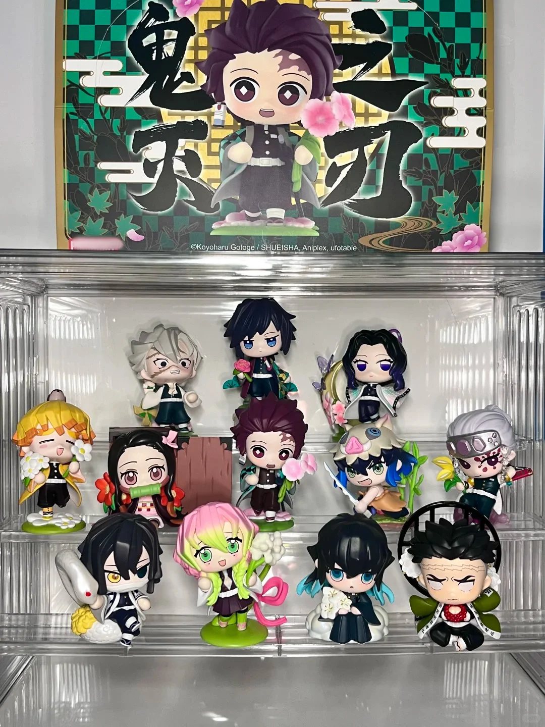 Demon Slayer Figur Spielzeug Anime Kimetsu no Yaiba Q-Version Sitzender Tanjiro Nidouzi Inosuke Zenitsu PVC-Figurine Modellpuppe Geschenke – Detail 1