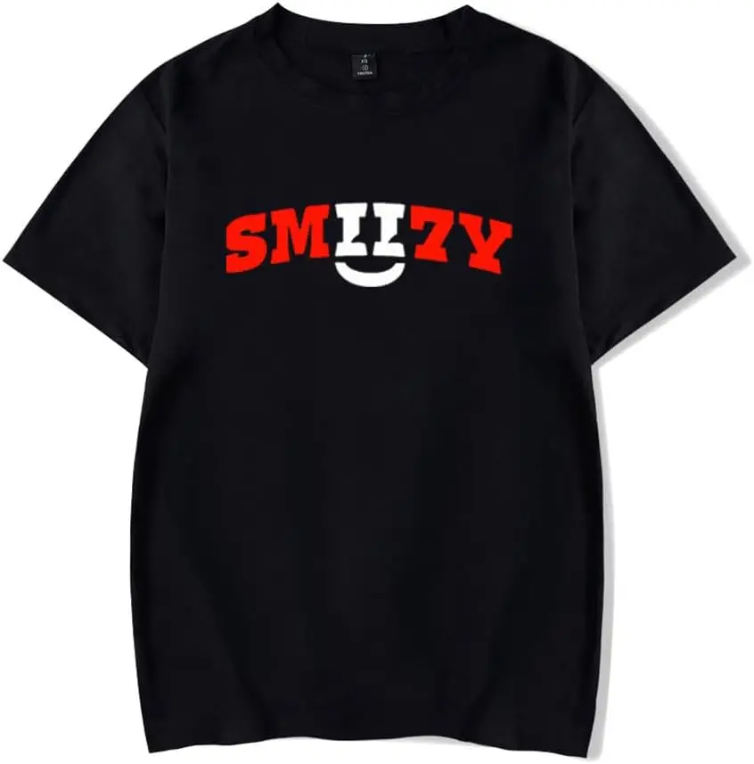 SMii7Y Printed T-Shirt Unisex Crew Neck Hip-hop Short Sleeve Tops Casual Fashion Tee Shirt