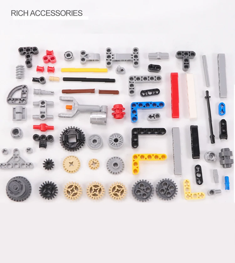 High-Tech Bulk Parts Gear Cross Axle Bricks Lift Arm Pin Parts blocchi di costruzione fai da te piccole particelle MOC giocattoli assemblati per ragazzo