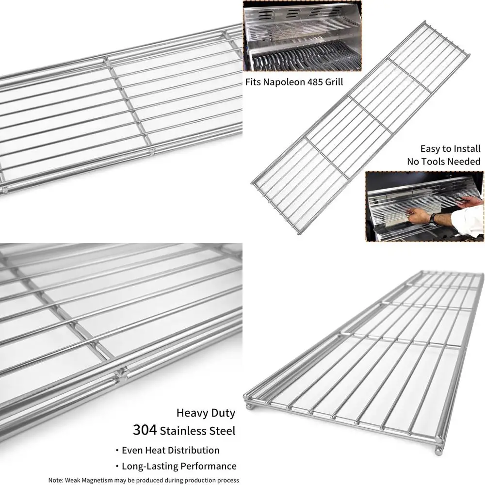 

Stainless Steel Grill Top Rack 26.75 Inch Replacement for BBQ Grill Accessories, Ideal for Legend Mirage 485 Series