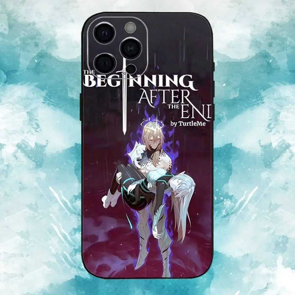 حافظة هاتف T-The B-Beginning After The End لهاتف iPhone17,16,15,14,13,12,11 Plus، Pro Max غطاء أسود ناعم