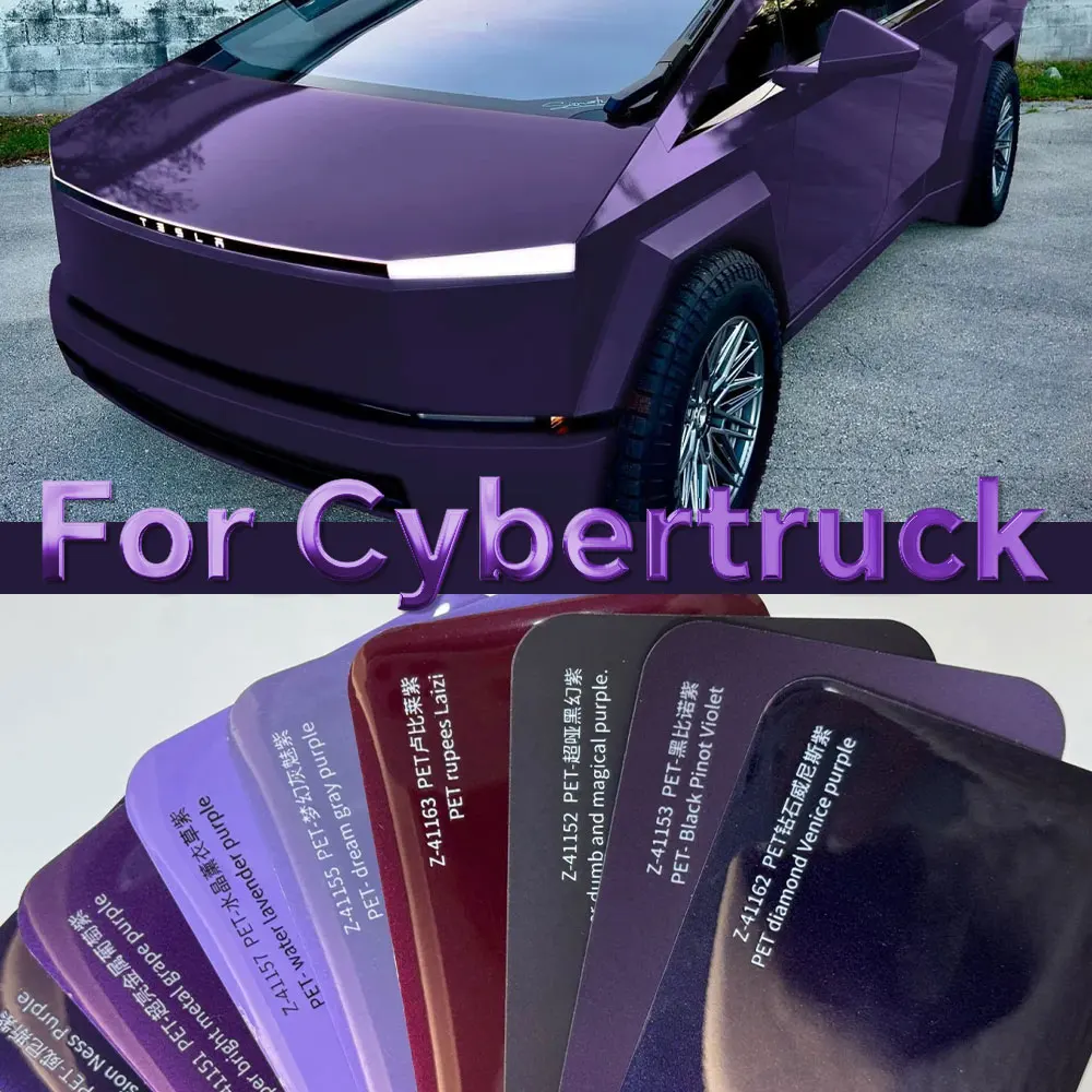 

Carbon Fiber Pattern for Tesla Cybertruck 2024 2025 2026-Up Decal Kit Anti-Scratch PPF Car Paint Protection Engine Film Trim