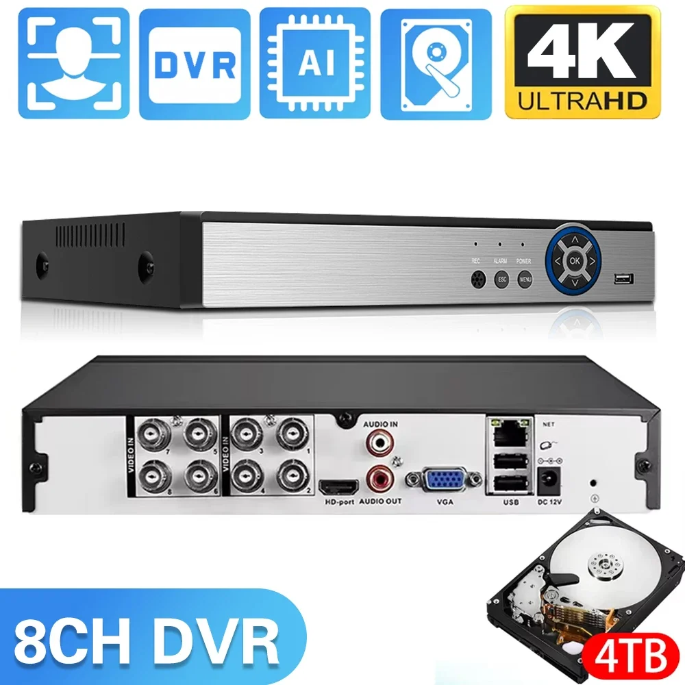 Ahd 4K 8CH Cctv Dvr… - image