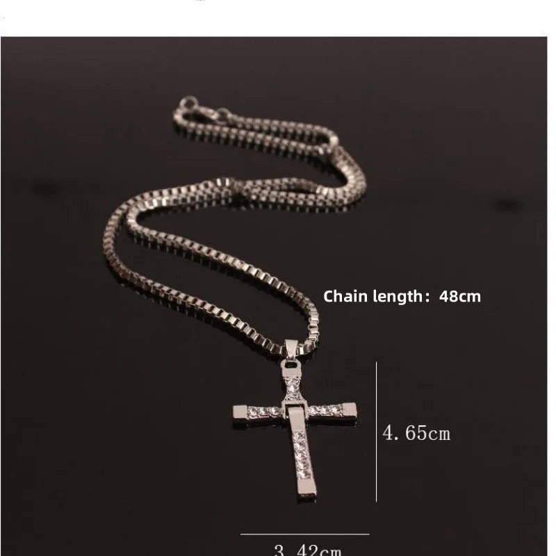 Fast and Furious 6 7 hard gas actor Dominic Toretto / cross necklace pendant,gift for your boyfriend