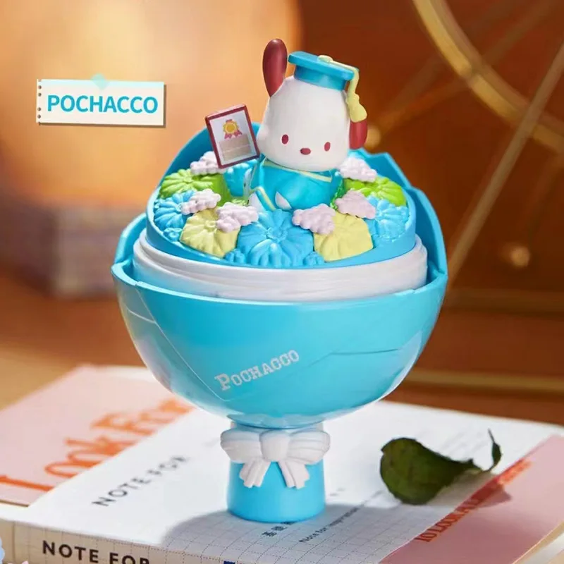 Sanrio postać młoda seria bukietów pudełko z niespodzianką moja melodia Kuromi Cinnamoroll podwójna gwiazda KT Pom Purin ozdoba Model