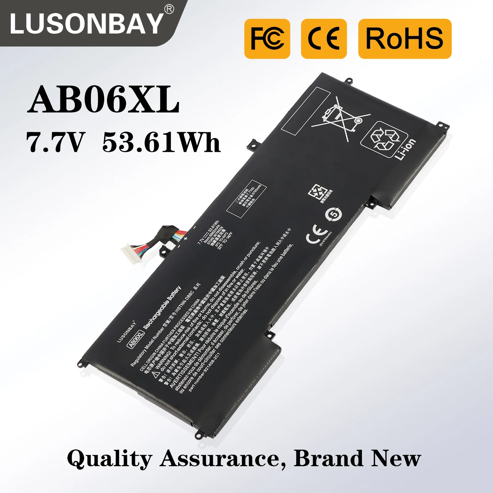 

AB06XL Battery For HP ENVY 13-AD019TU 13-AD020TU 13-AD106TU 13-AD108TU TPN-I128 HSTNN-DB8C 921408-2C1 921438-855