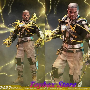 PWTOYS PW2427 1/12 Collectible Lighting Man 2.0 Black Action Figure Special Effect Model Ornament 6" Full Set Male Soldier
