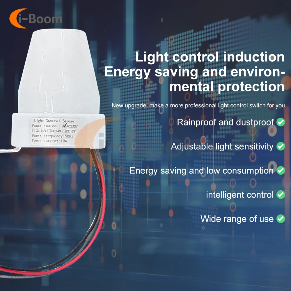 AC110V 220V Automatic Photoelectric Switch Street Light Controller Daytime/Off Nighttime/On Photo Control Photoswitch Sensor