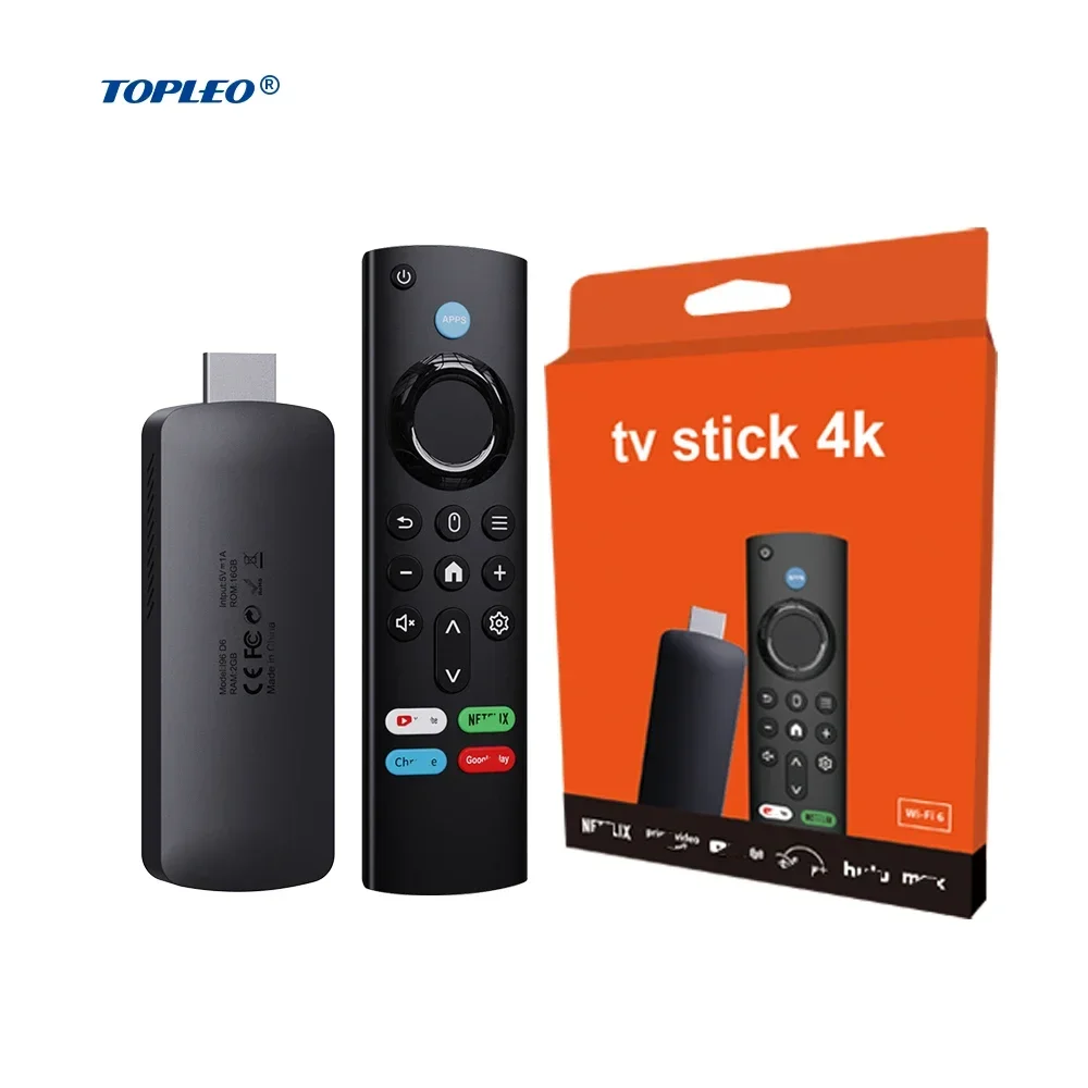 En stock Topleo I96 H313 1GB RAM 8GB ROM Stick TV 4K, el mejor Fire TV Stick 4K con Android, control remoto por voz Alexa.