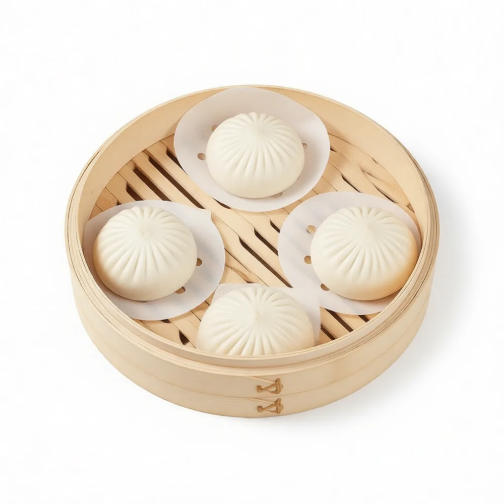 Non Stick Steaming Paper Pad For Bun Dumpling Disposable Steamer Liner Kitchen Cooking Accessory Food Grade Baking Sheet Mat