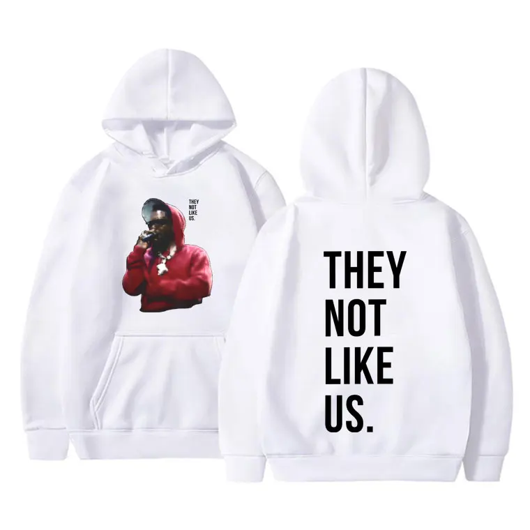 Rapper Kendrick Lamar They Not Like Us Music Album Graphic Hoodie Male Vintage Casual Pullover Men's Hip Hop Fashion Streetwear