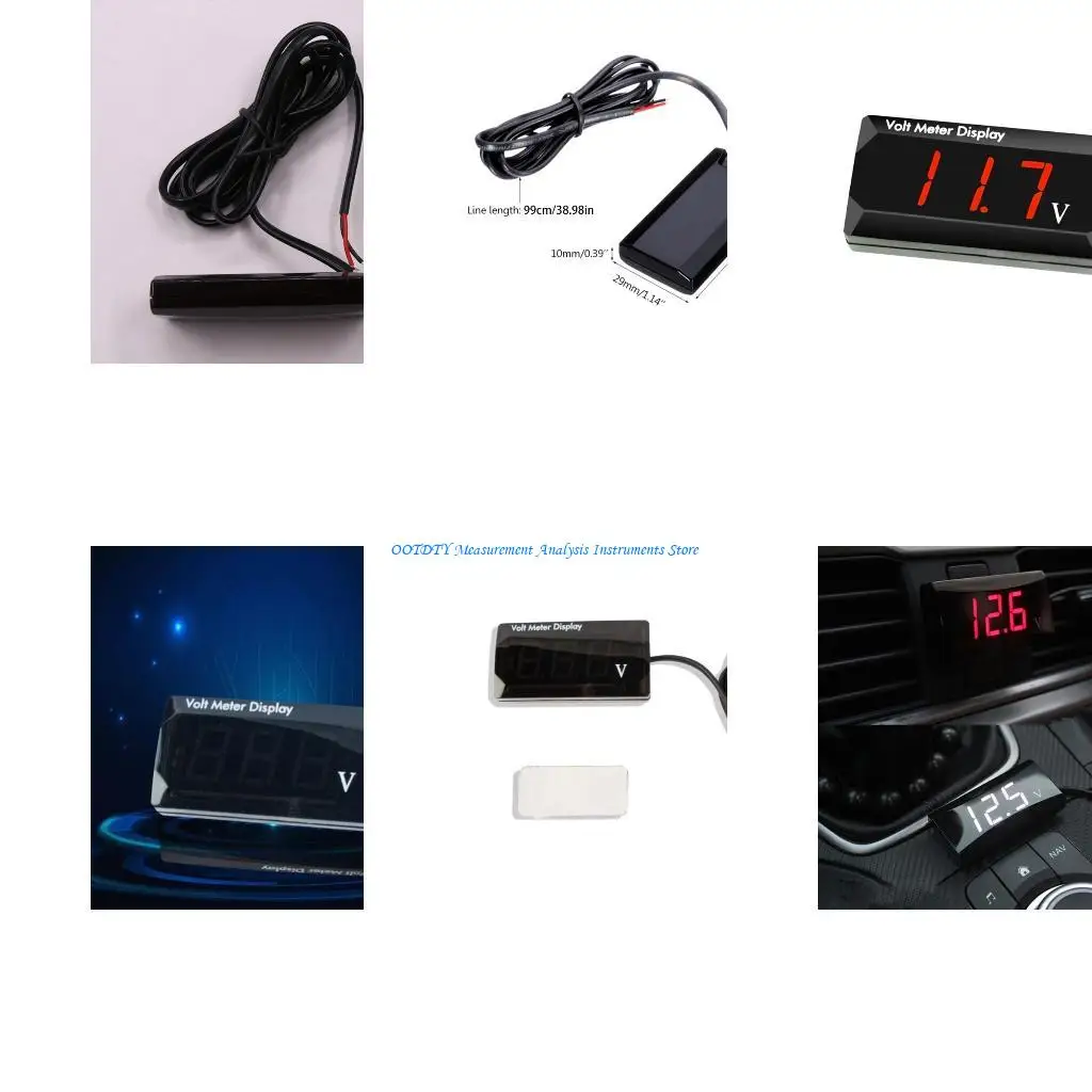 

367D Вольтметр DC5V-199V Светодиодный цифровой дисплей водонепроницаемый для лодок