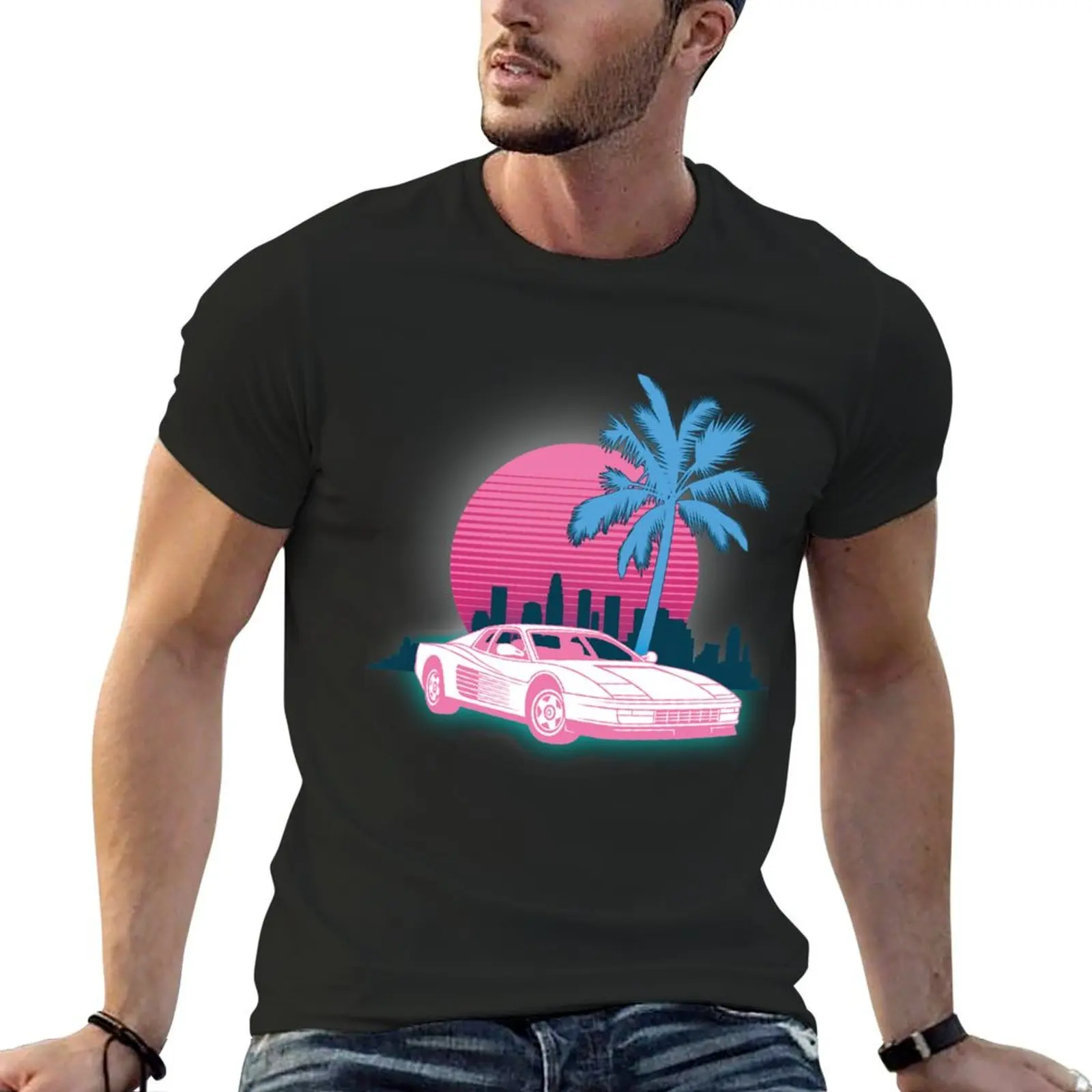 

Miami Vice Testarossa T-Shirt boys animal print aesthetic clothes anime figures mens plain t shirts