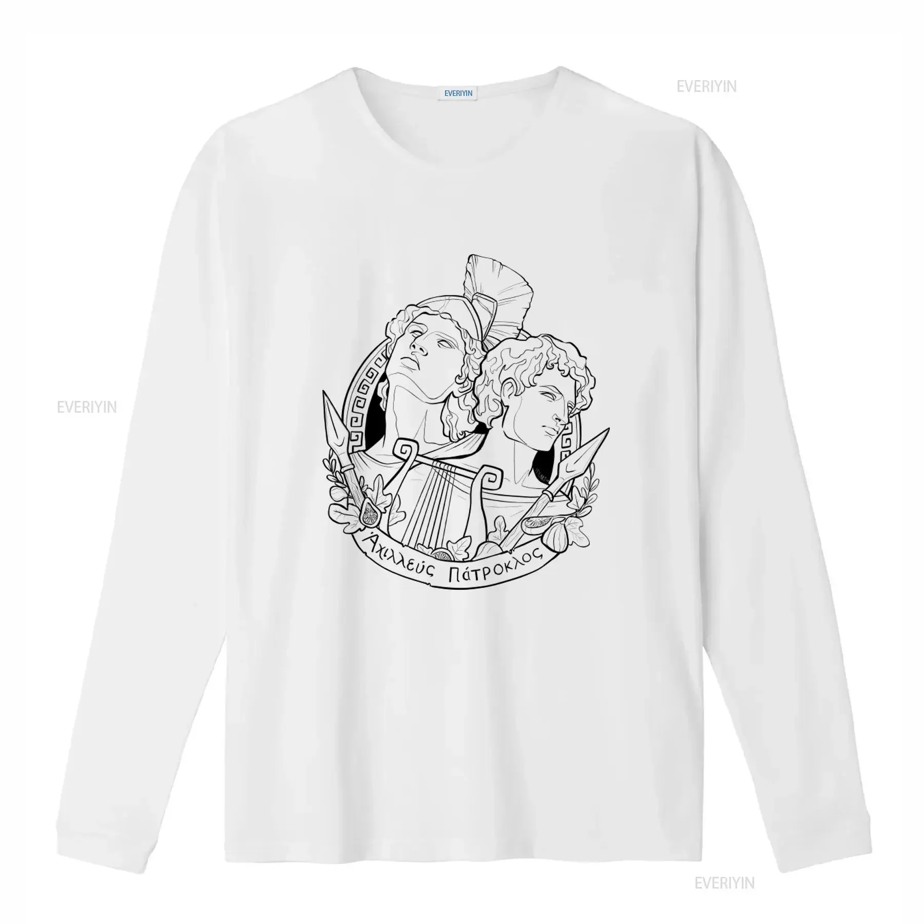 Achilles Patroclus Greek Mythology T Shirt Song Of Artwork With Ancient Names Perfect for Book Lovers vintage Washed Stylish