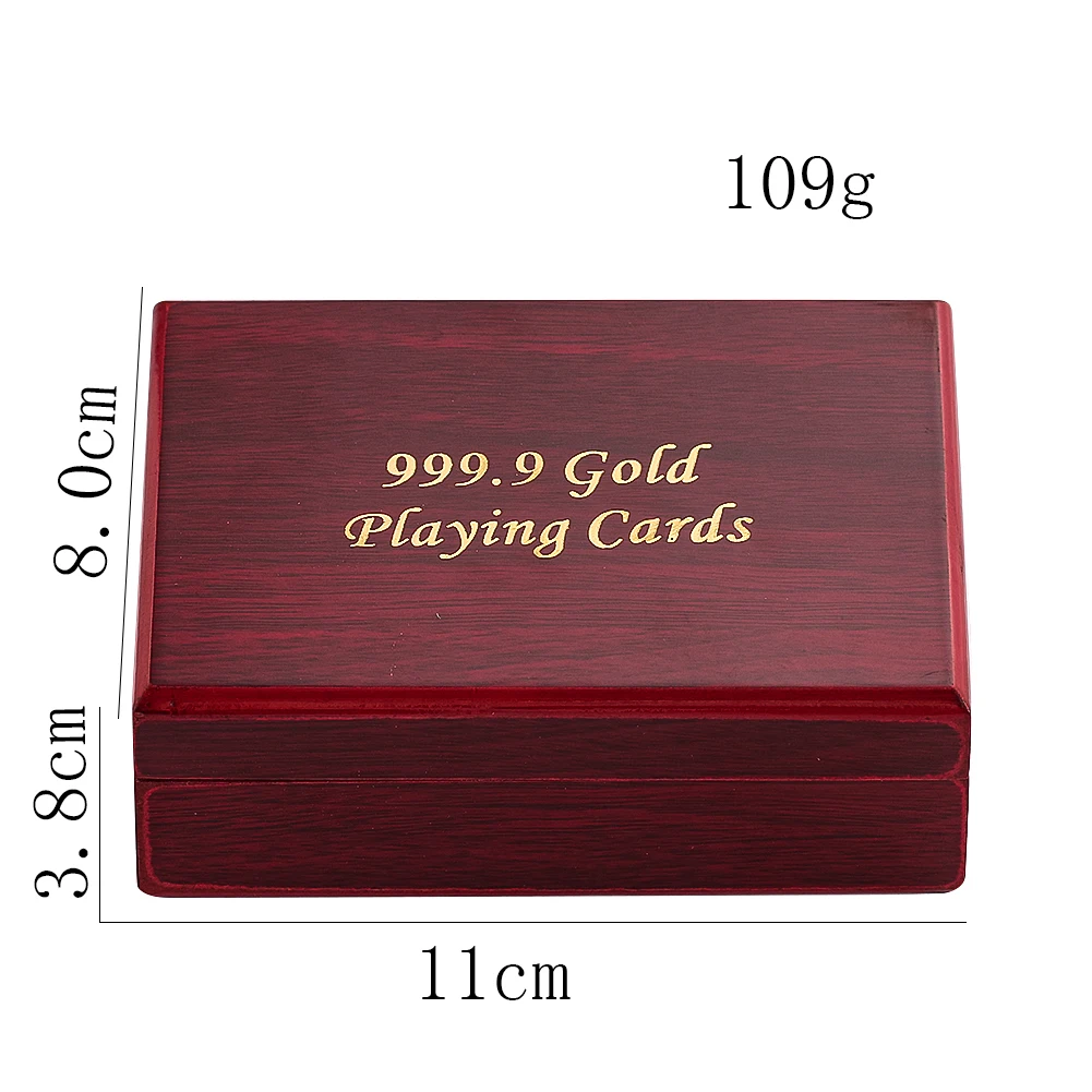 Gold Foil Wooden Organizer Game Cards Storage Box Earrings Necklace Ring Portable Jewelry Treasure Chest Box-packed Case