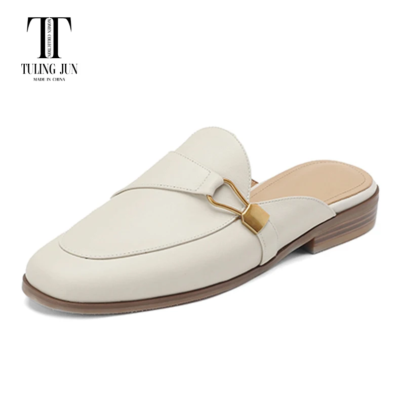 

TULING JUN 2023 Summer Ladies Sandals Rounded Toe Low Heel Modern Slippers Cozy Flat Loafer Shoes For Women