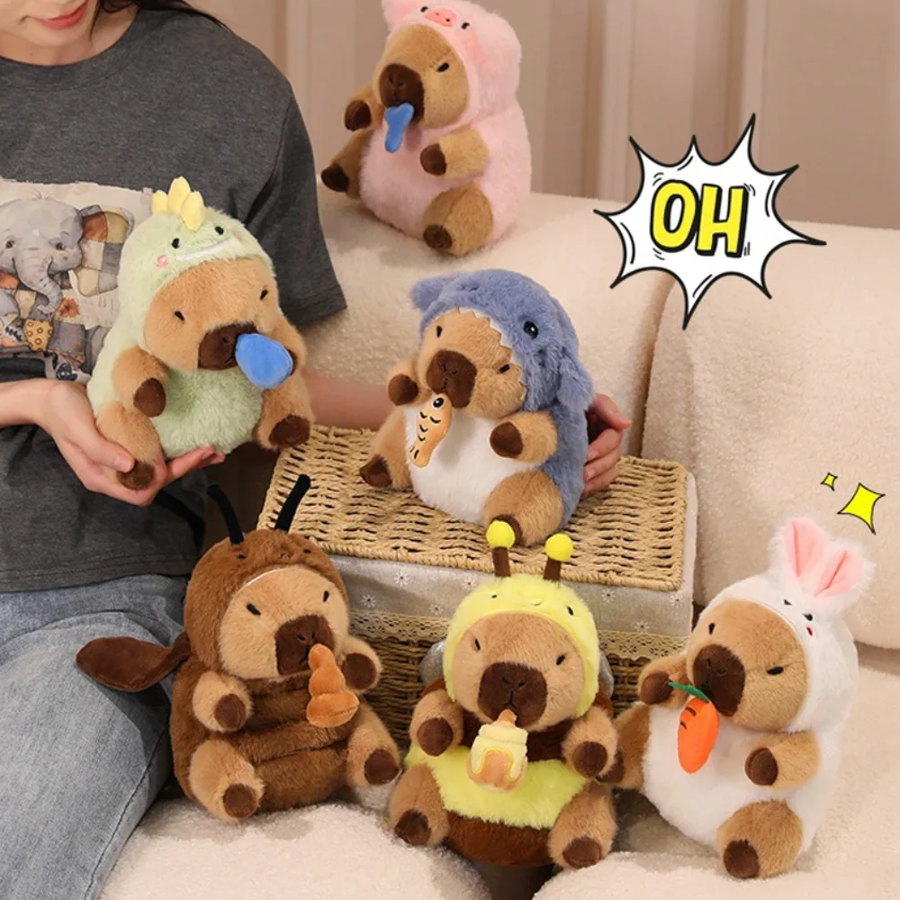 Kawaii Scarafaggio Capibara Peluche Morbido e Soffice Capibara Peluche Bambola Animale Carino Capibara Farcito Bambola Per Bambini Ragazza