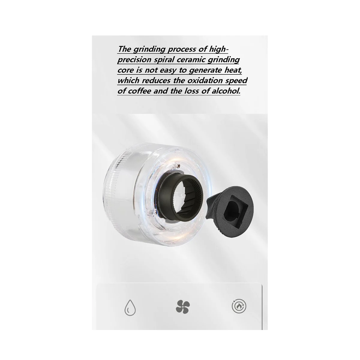 電気コーヒーグラインダー、スパイスグラインダー、コーヒー豆グラインダー、エスプレッソグラインダー、白