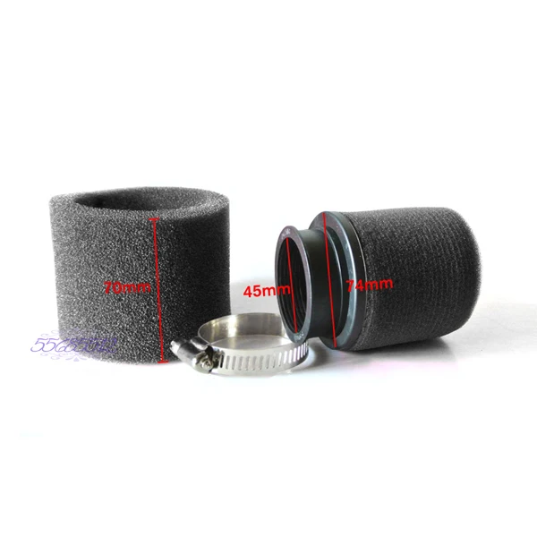 sthus 45mm Air Filter Cleaner Element Fit Black Foam Pit Dirt Bike XR50 CRF50