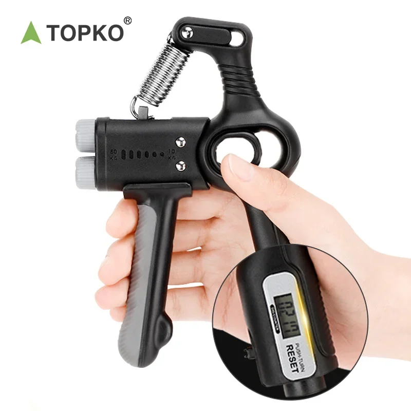 

TOPKO High Quality Adjustable Hand Grip Strengthener Hand Grip Trainer for Workout Outdoor Indoor Counting Grip Strength Device