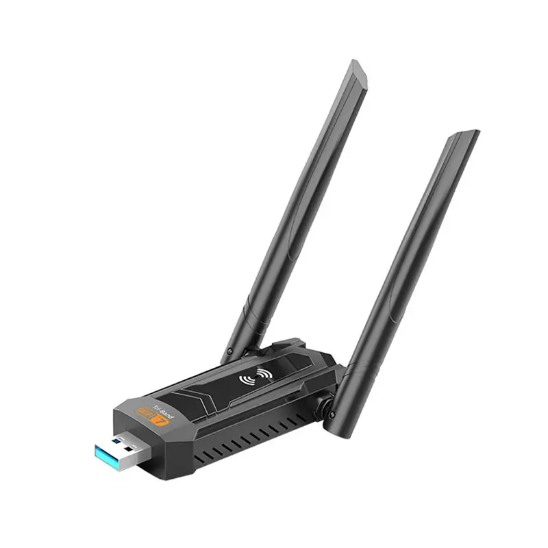 

USB-адаптер Wi-Fi 7 A23F-6500 Мбит/с, трехдиапазонный (2.4G/5G/6G), BE6500M, USB 3.0, беспроводная сетевая карта для Win10/Win11