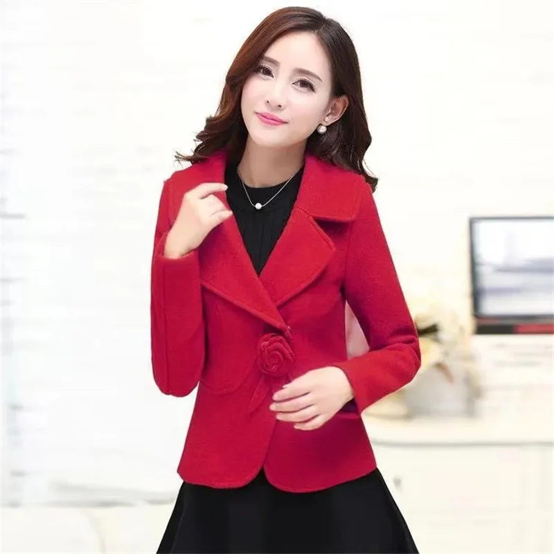 Women Woolen Coat 2024 Autumn Winter Korean Versatile Wool Jacket Female Woolen Coats Ladies Elegant Fashion Wool Jackets